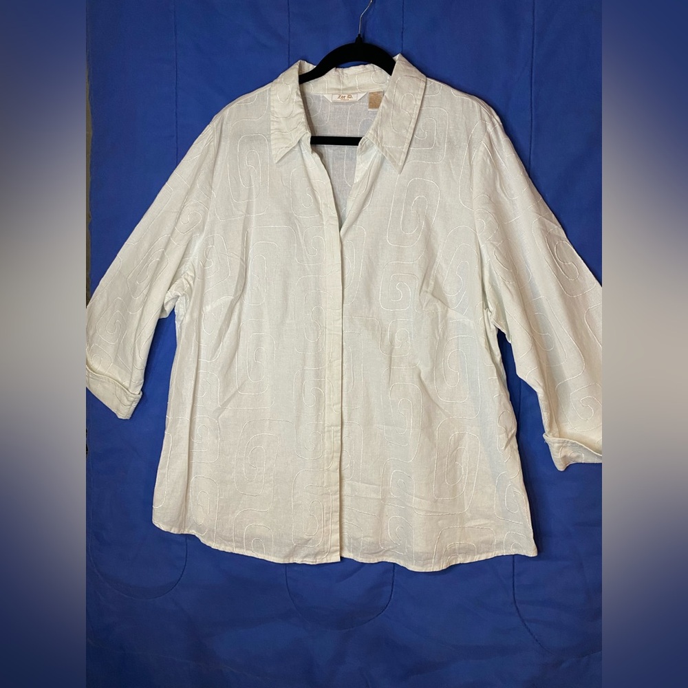 Elegant White Button-Down Shirt